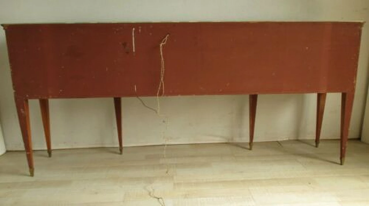 Credenza in palissandro con piano in vetro, anni '60 1329882