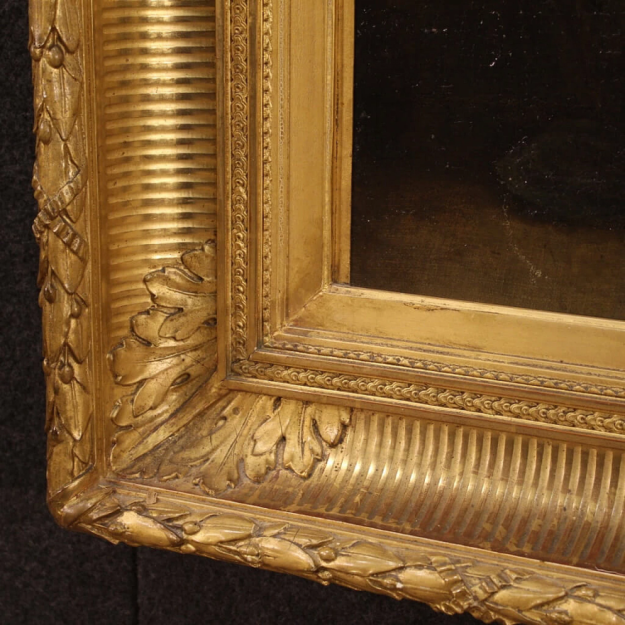 Sacra Famiglia, dipinto fiammingo olio su tela, '700 1330552