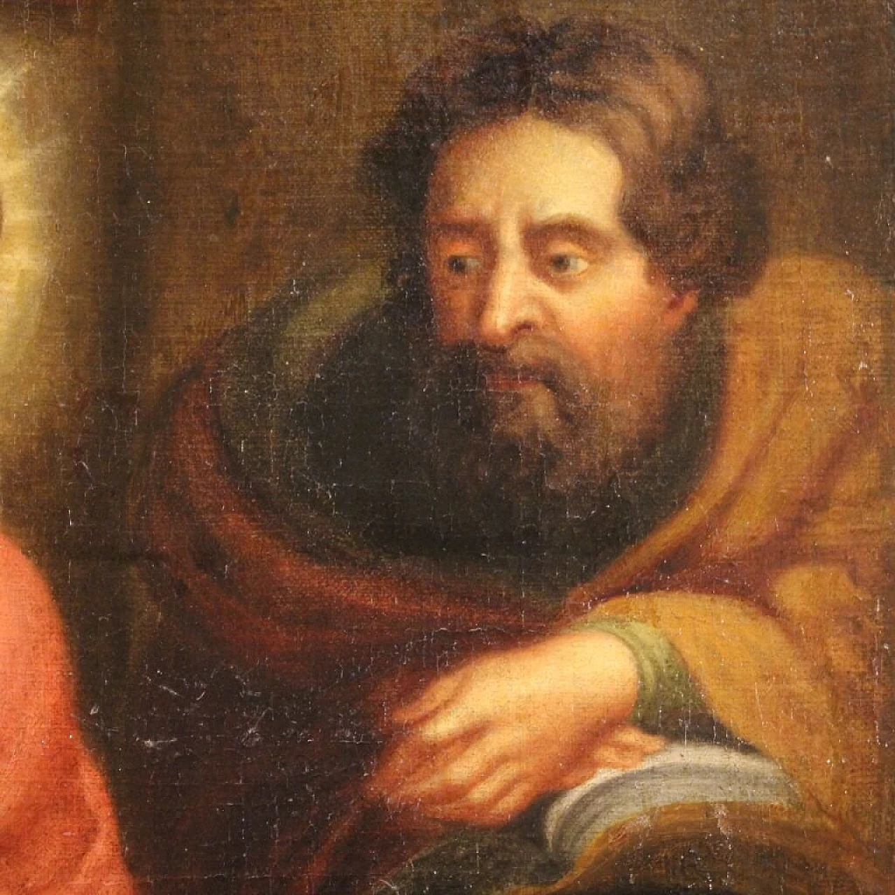 Sacra Famiglia, dipinto fiammingo olio su tela, '700 1330554