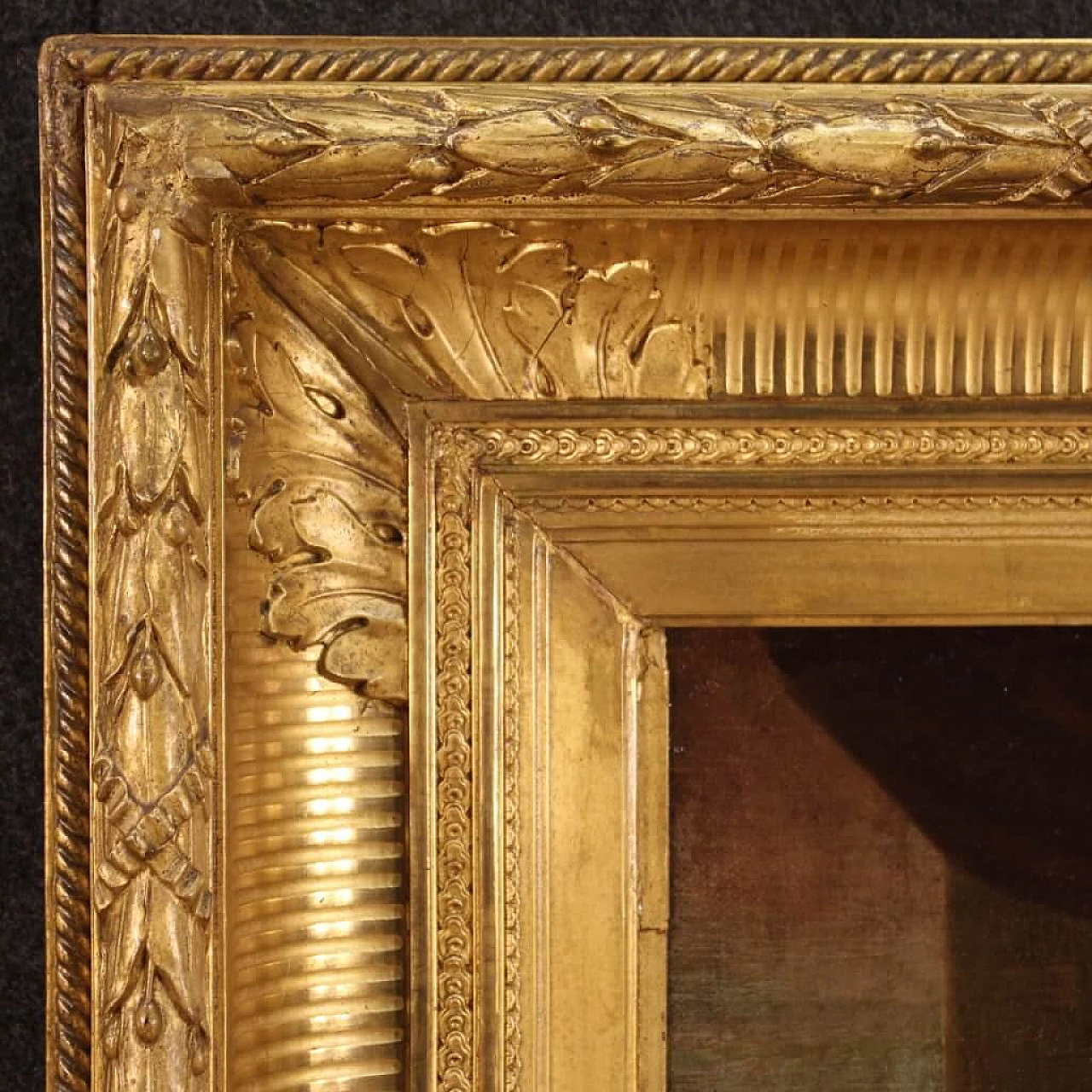 Sacra Famiglia, dipinto fiammingo olio su tela, '700 1330556