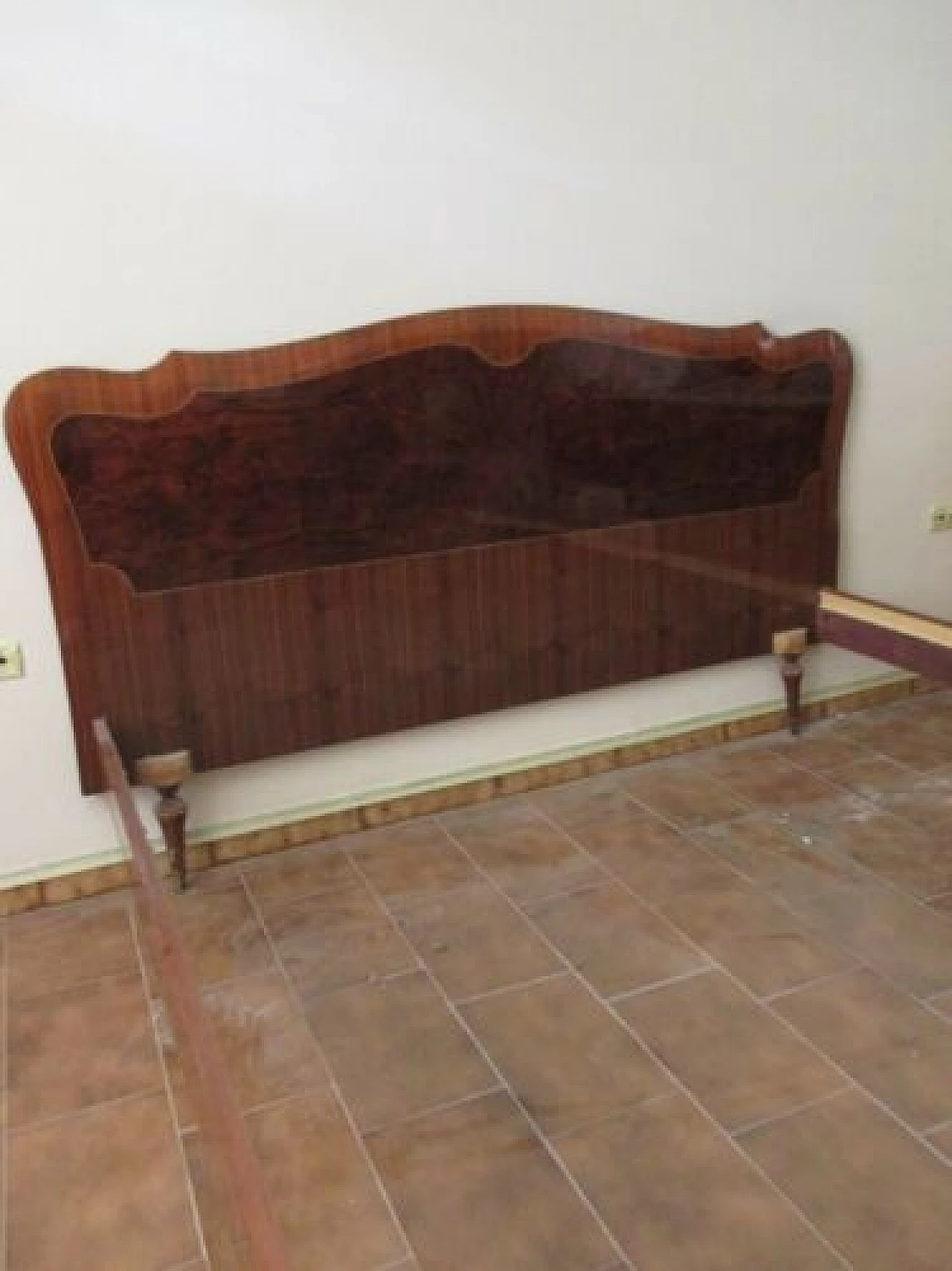 Rosewood double bed with inlays, 1950s 1330780