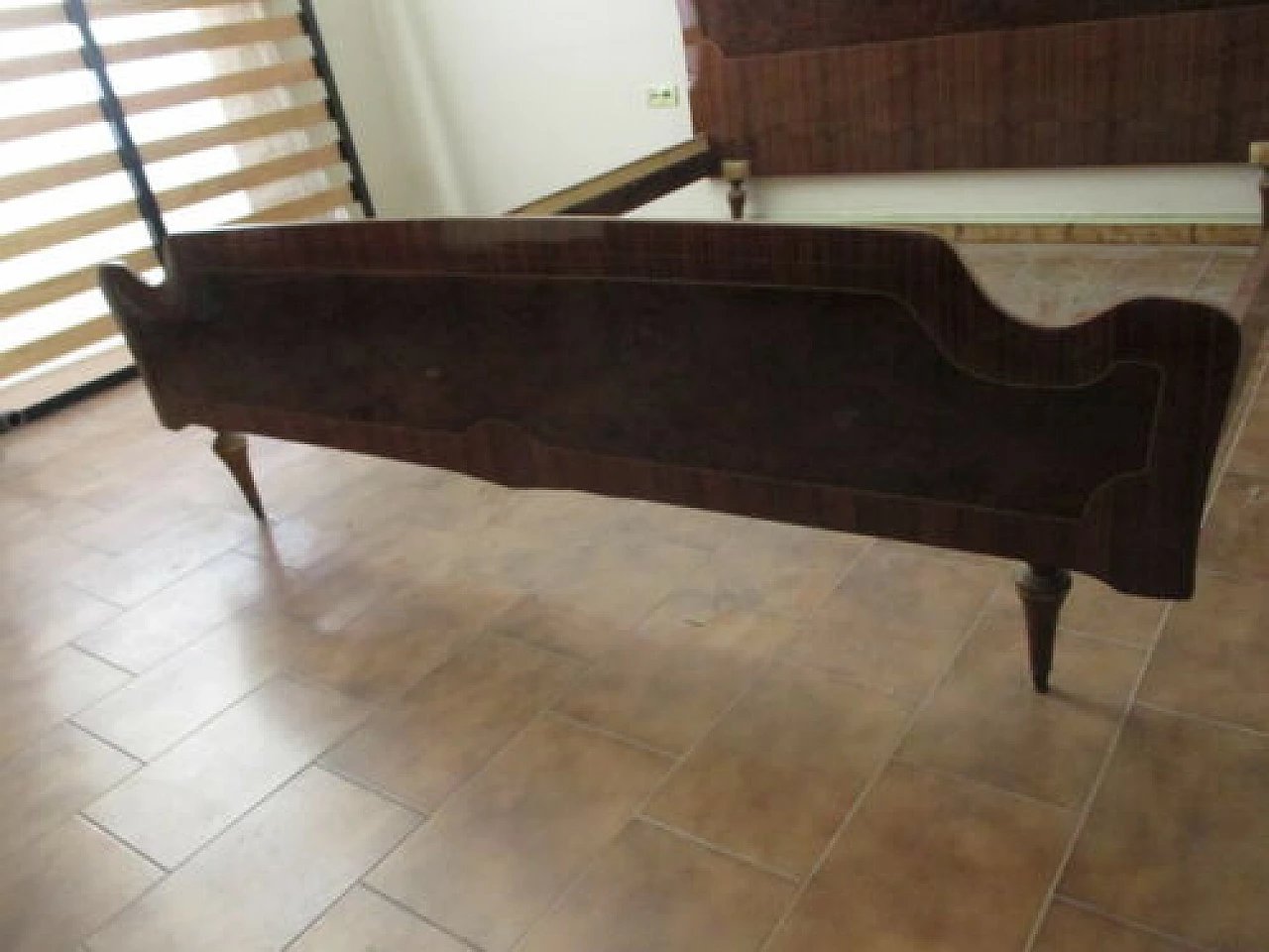 Rosewood double bed with inlays, 1950s 1330781
