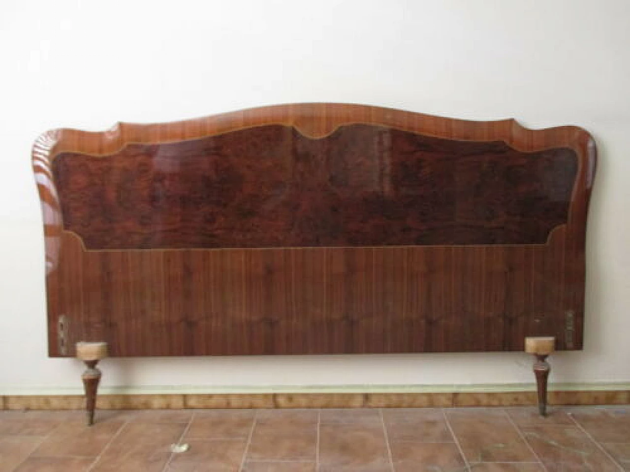 Rosewood double bed with inlays, 1950s 1330783