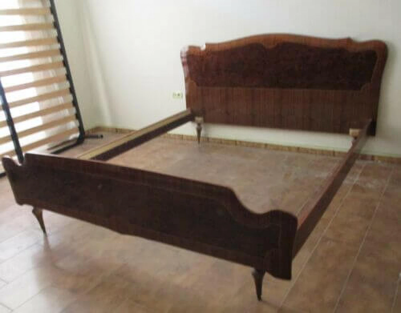 Rosewood double bed with inlays, 1950s 1330786