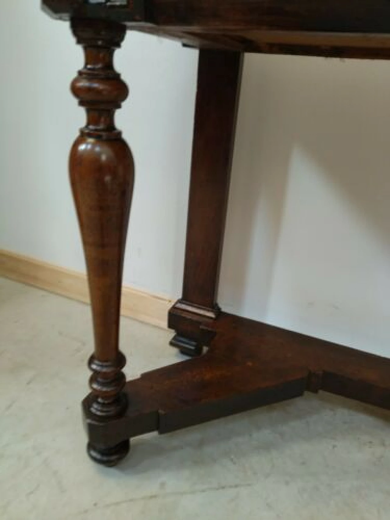 Umbertine walnut console table, late 19th century 1330836