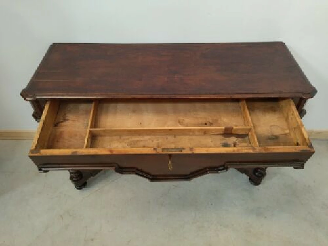 Umbertine walnut console table, late 19th century 1330838