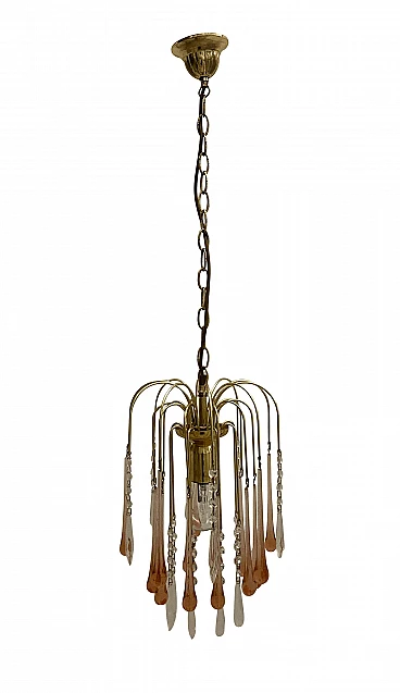 Suspension chandelier by Paolo Venini for Eurolux, 1970s
