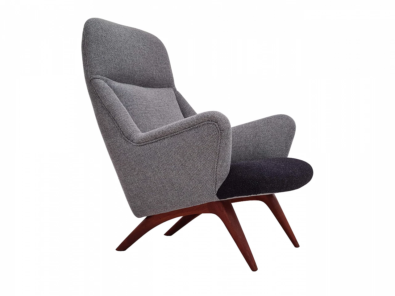 Poltrona scandinava con schienale alto, anni '60 intOndo