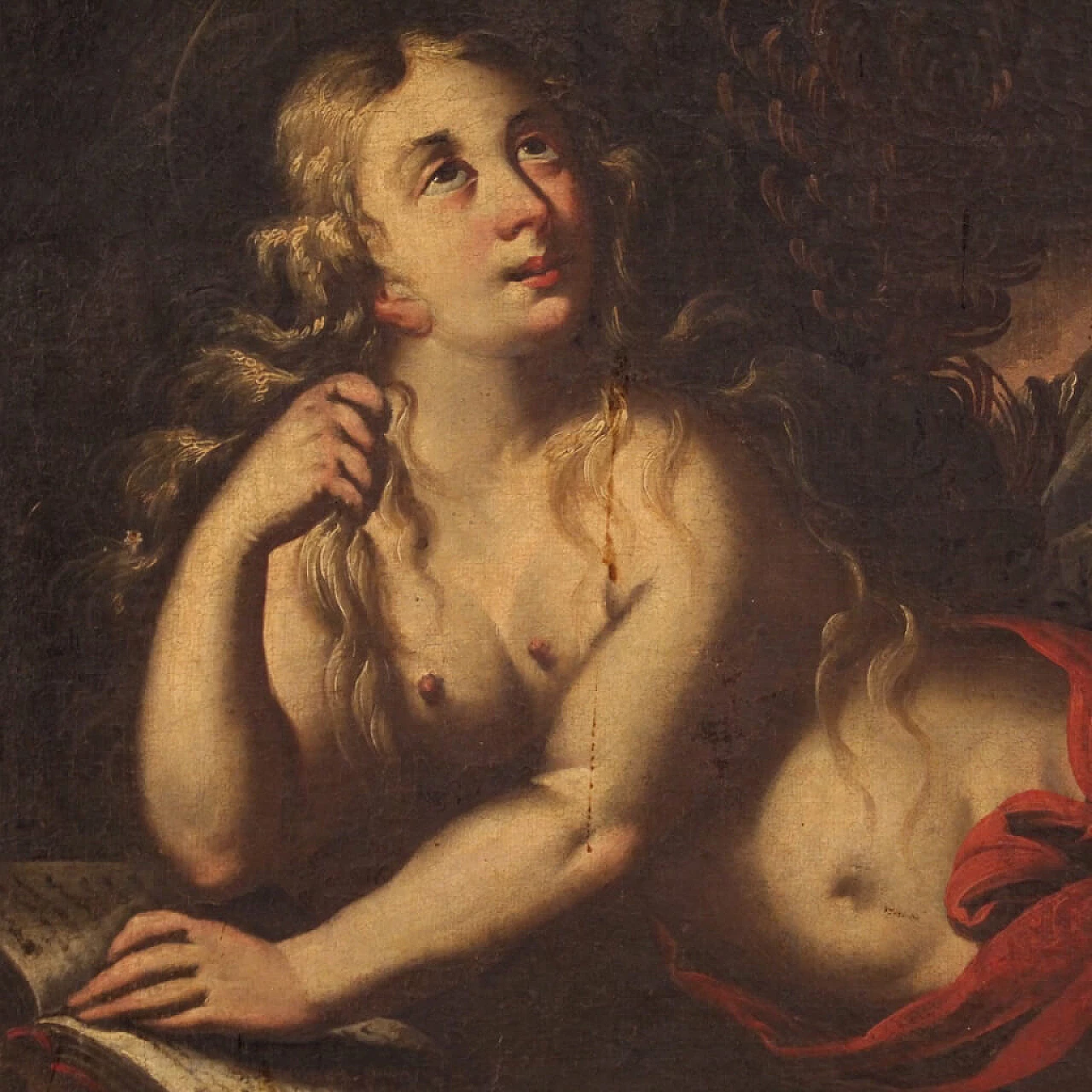 Maria Maddalena, dipinto francese ad olio su tela, '600 1331570