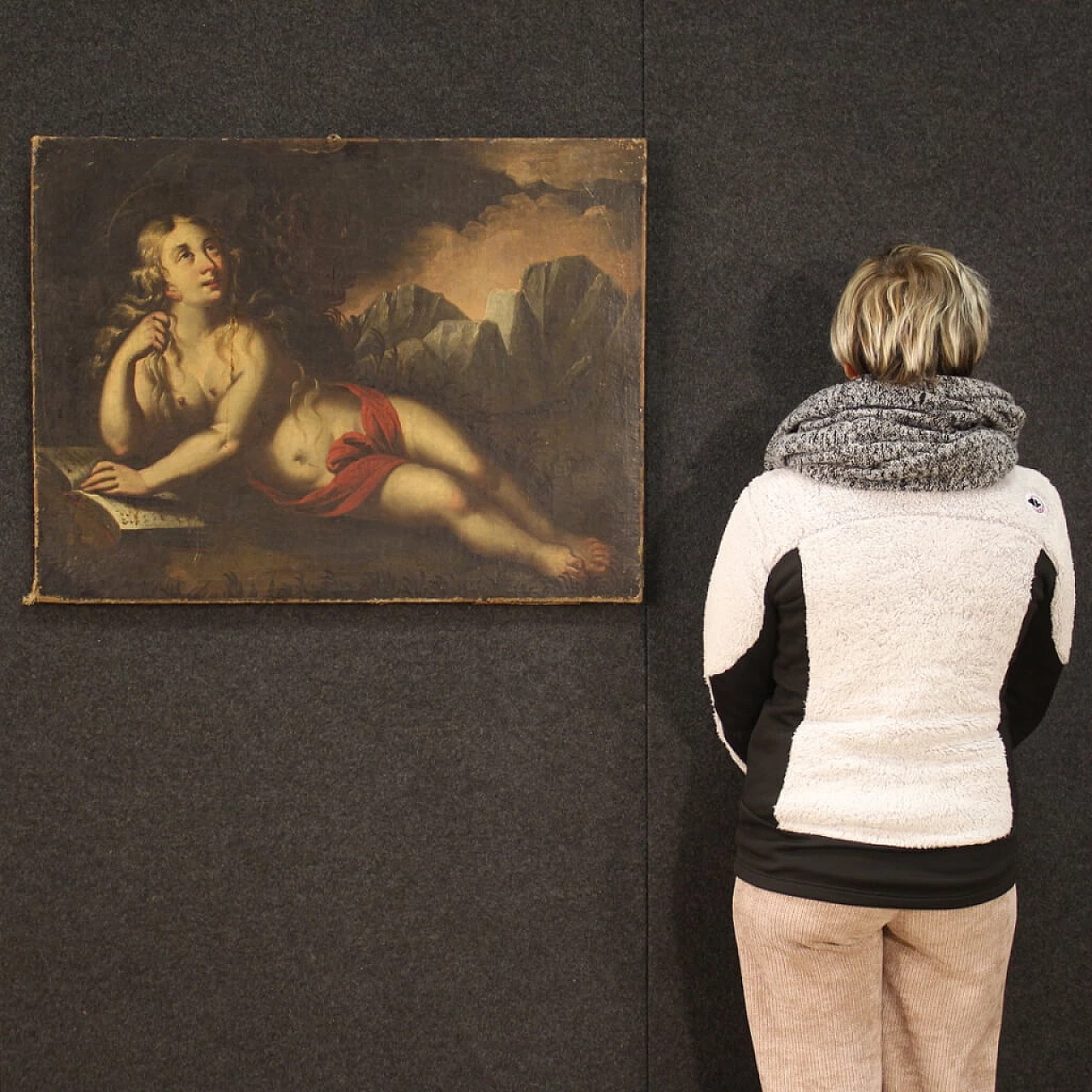 Maria Maddalena, dipinto francese ad olio su tela, '600 1331578