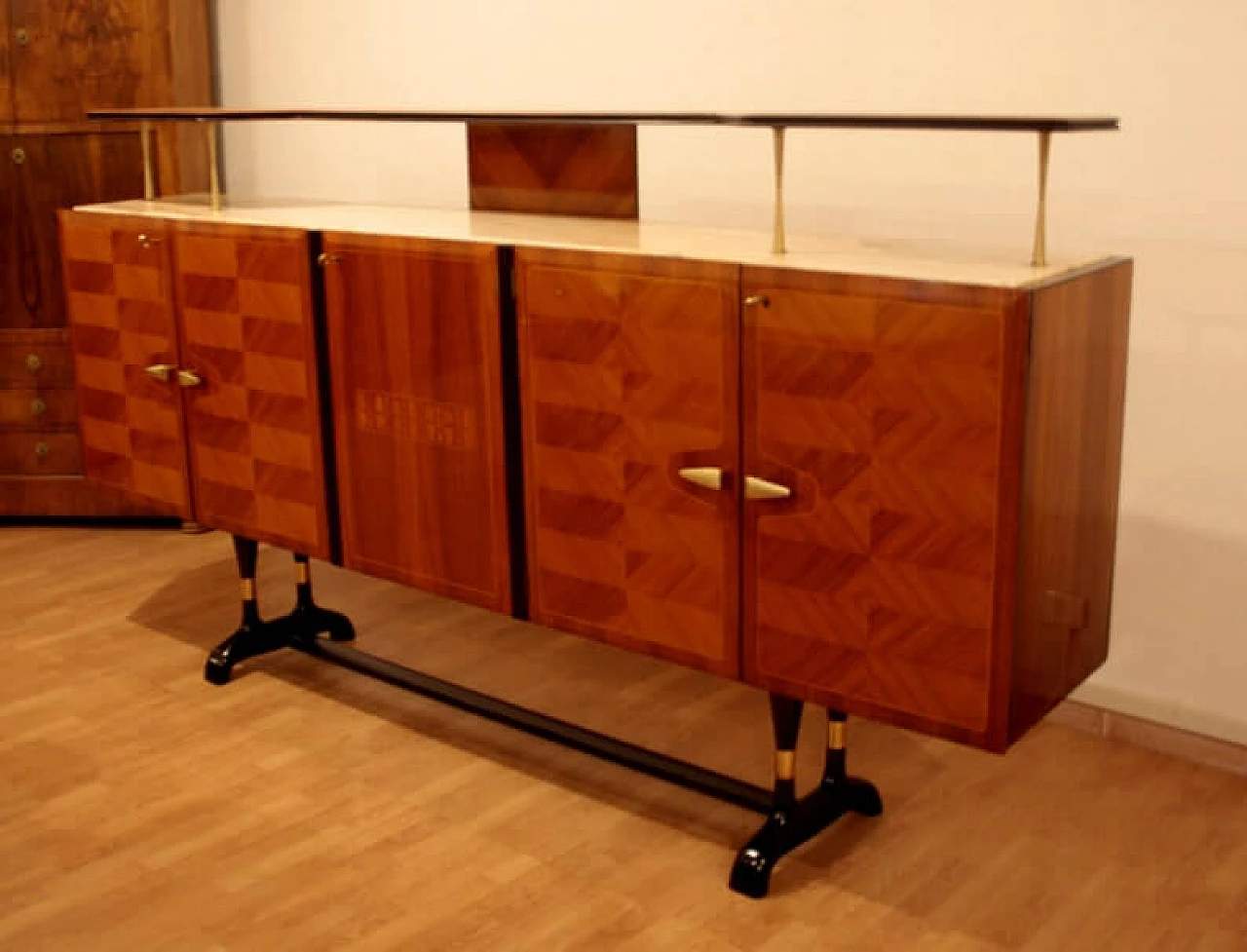 Credenza mobile bar di Vittorio Dassi di produzione Cecchini, anni '50 1332029