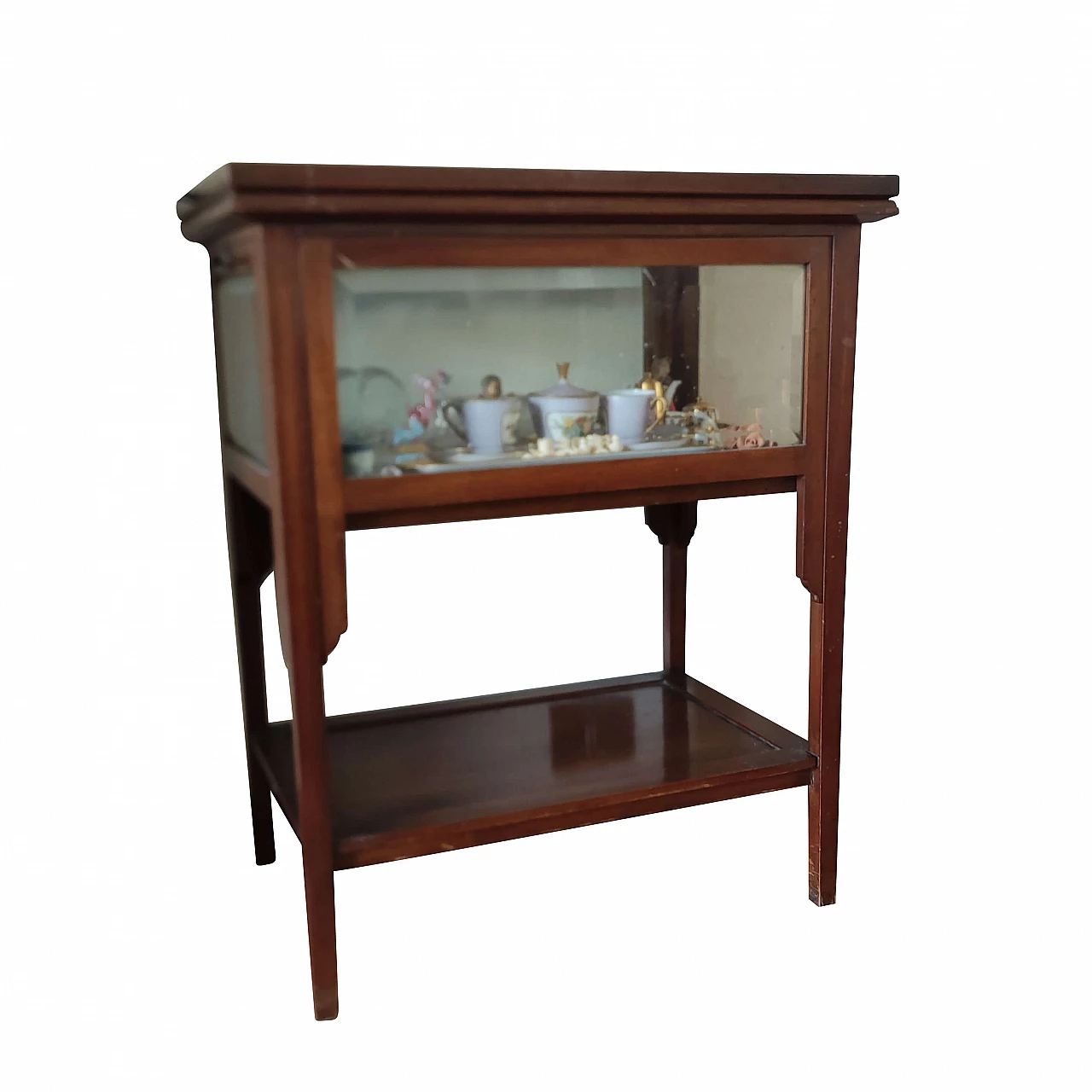 Vetrinetta in legno con ripiani, anni '60 1332049