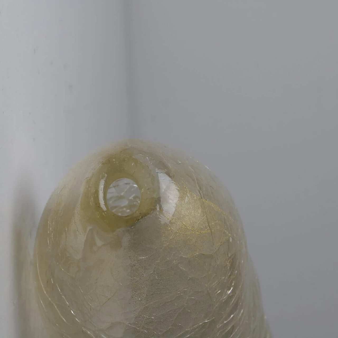 Vaso in vetro di Murano con effetto craquelé, anni '90 1332109