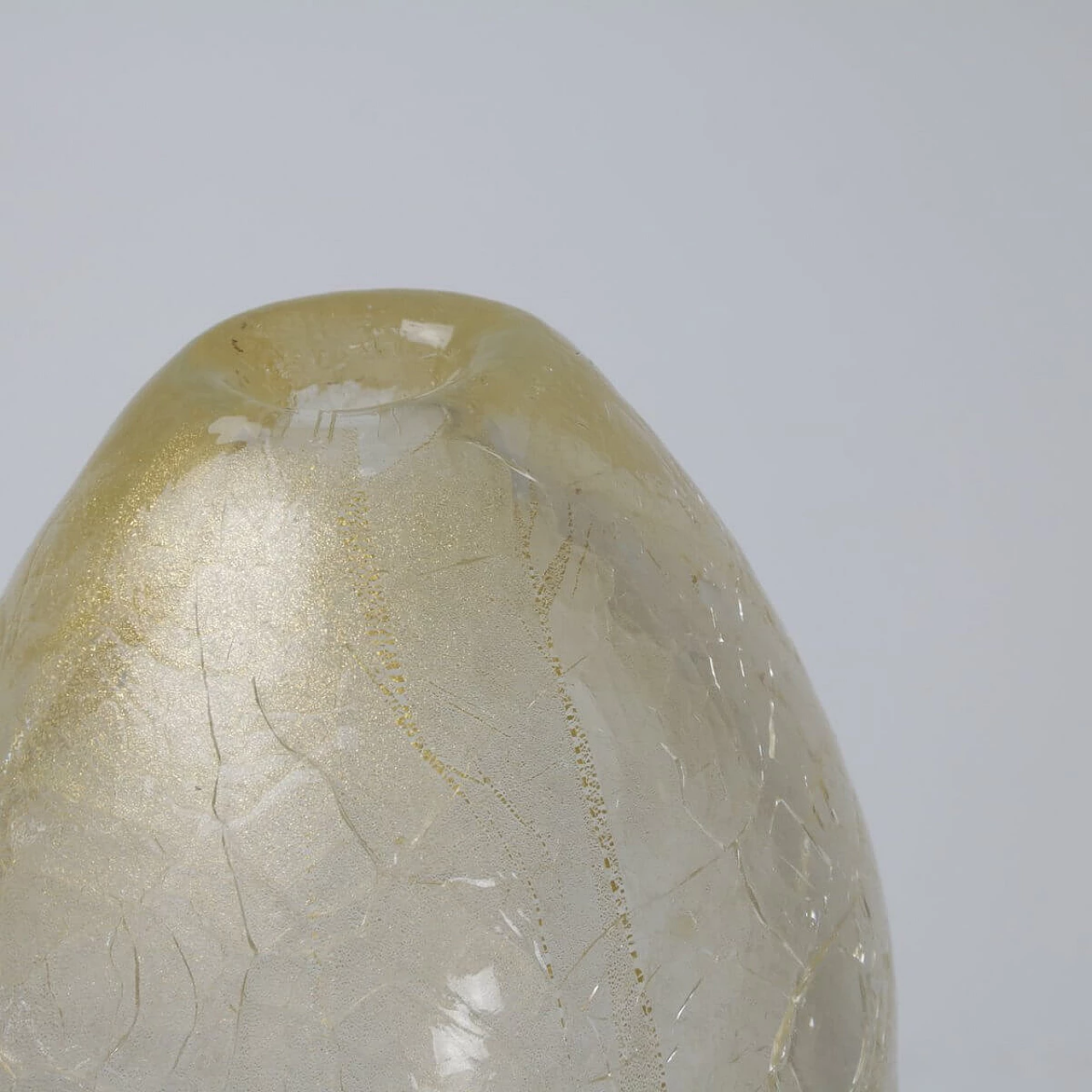 Vaso in vetro di Murano con effetto craquelé, anni '90 1332112