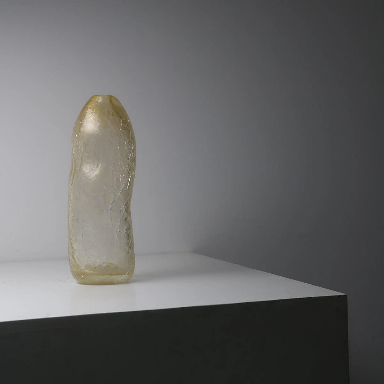 Vaso in vetro di Murano con effetto craquelé, anni '90 1332114