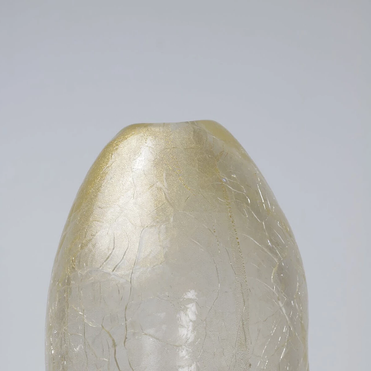 Vaso in vetro di Murano con effetto craquelé, anni '90 1332115