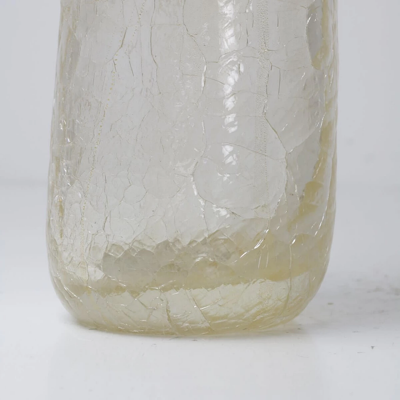 Vaso in vetro di Murano con effetto craquelé, anni '90 1332116