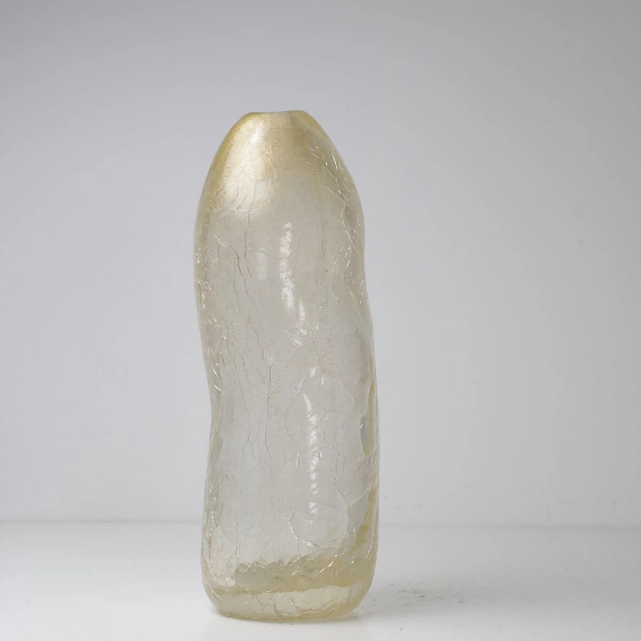Vaso in vetro di Murano con effetto craquelé, anni '90 1332117