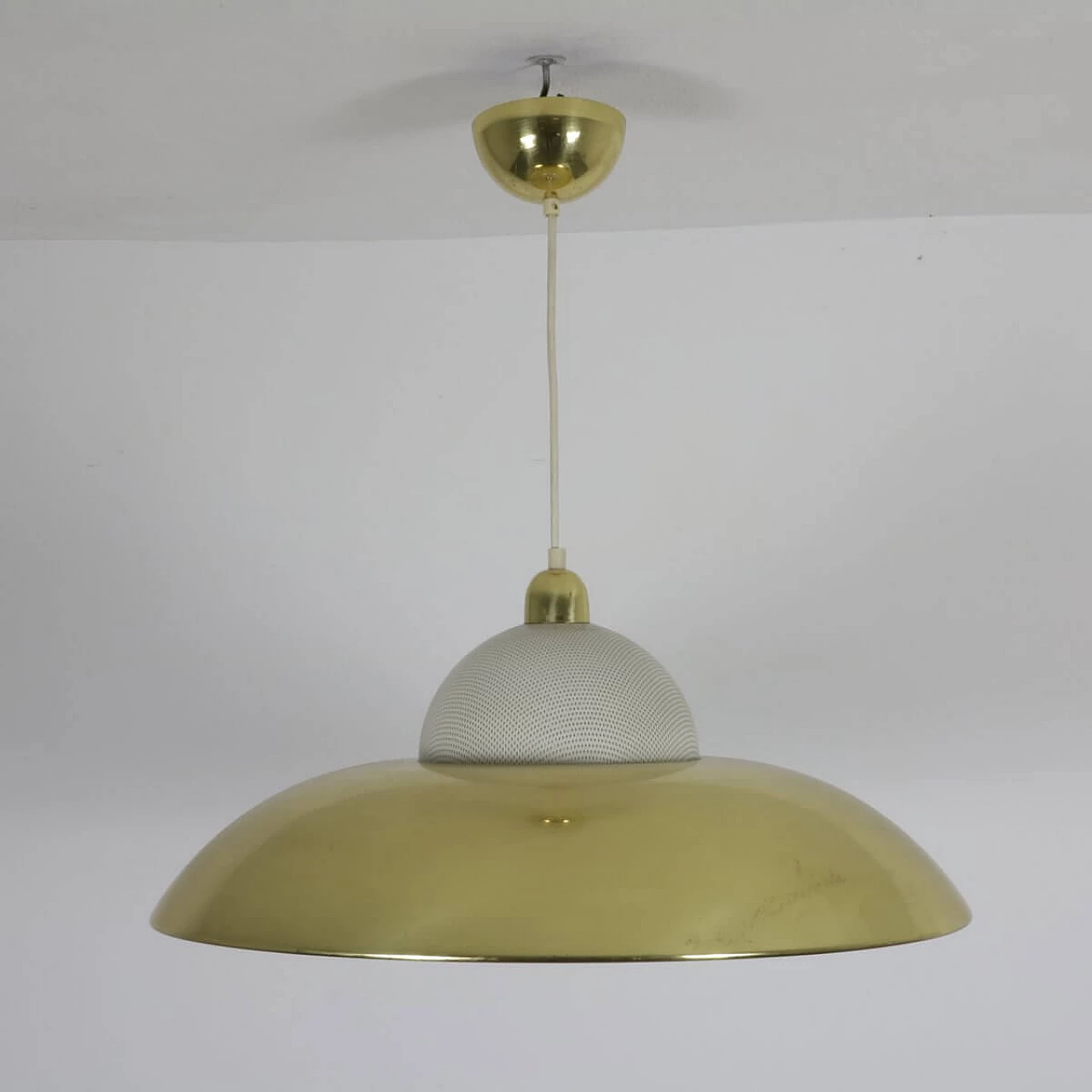 Chandelier in brass and metal, 70s 1332405