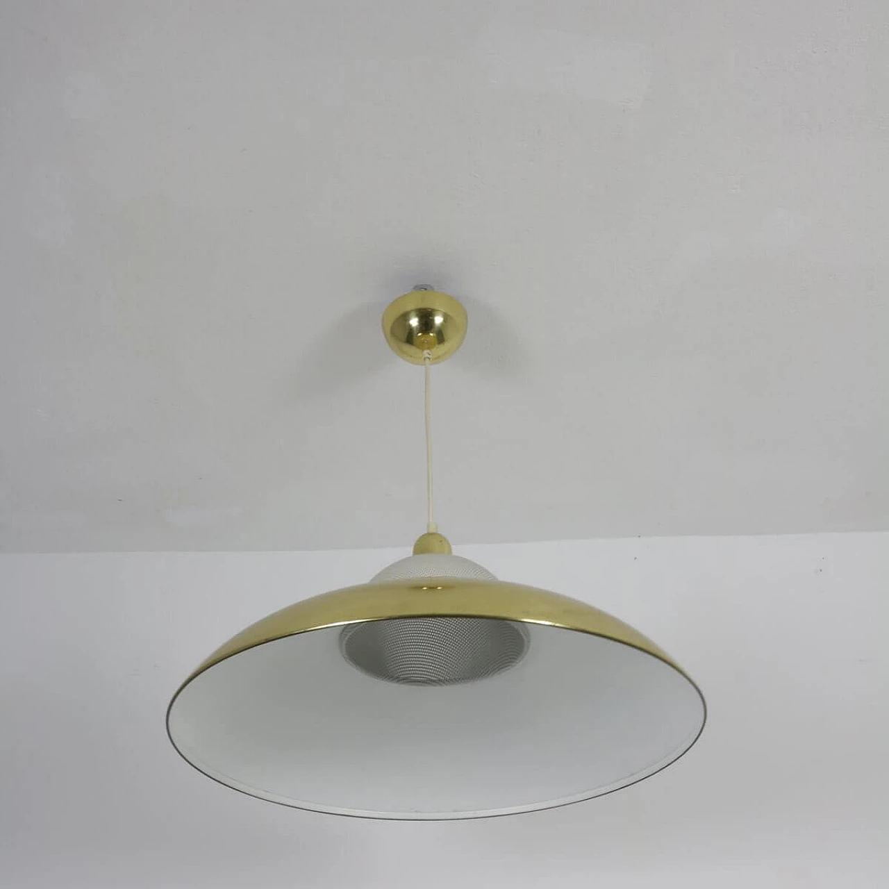 Chandelier in brass and metal, 70s 1332406