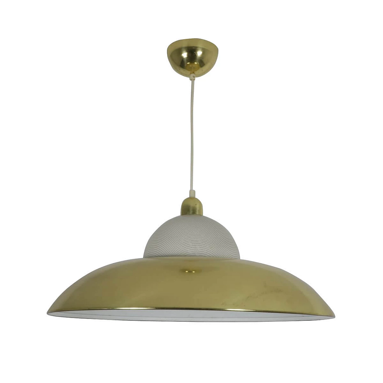 Chandelier in brass and metal, 70s 1332412