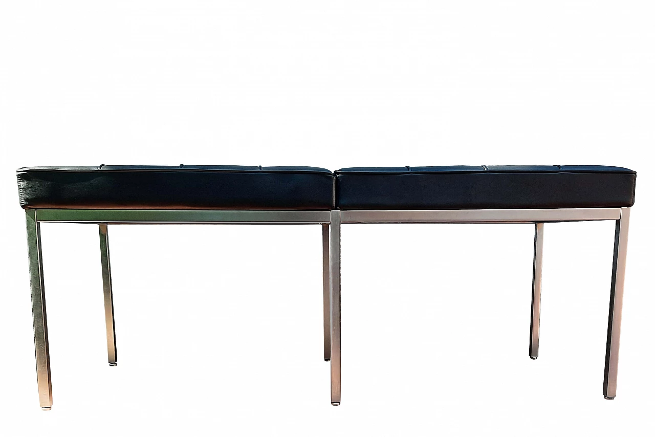 Panca in pelle e acciaio di Florence Knoll Bassett 1332428