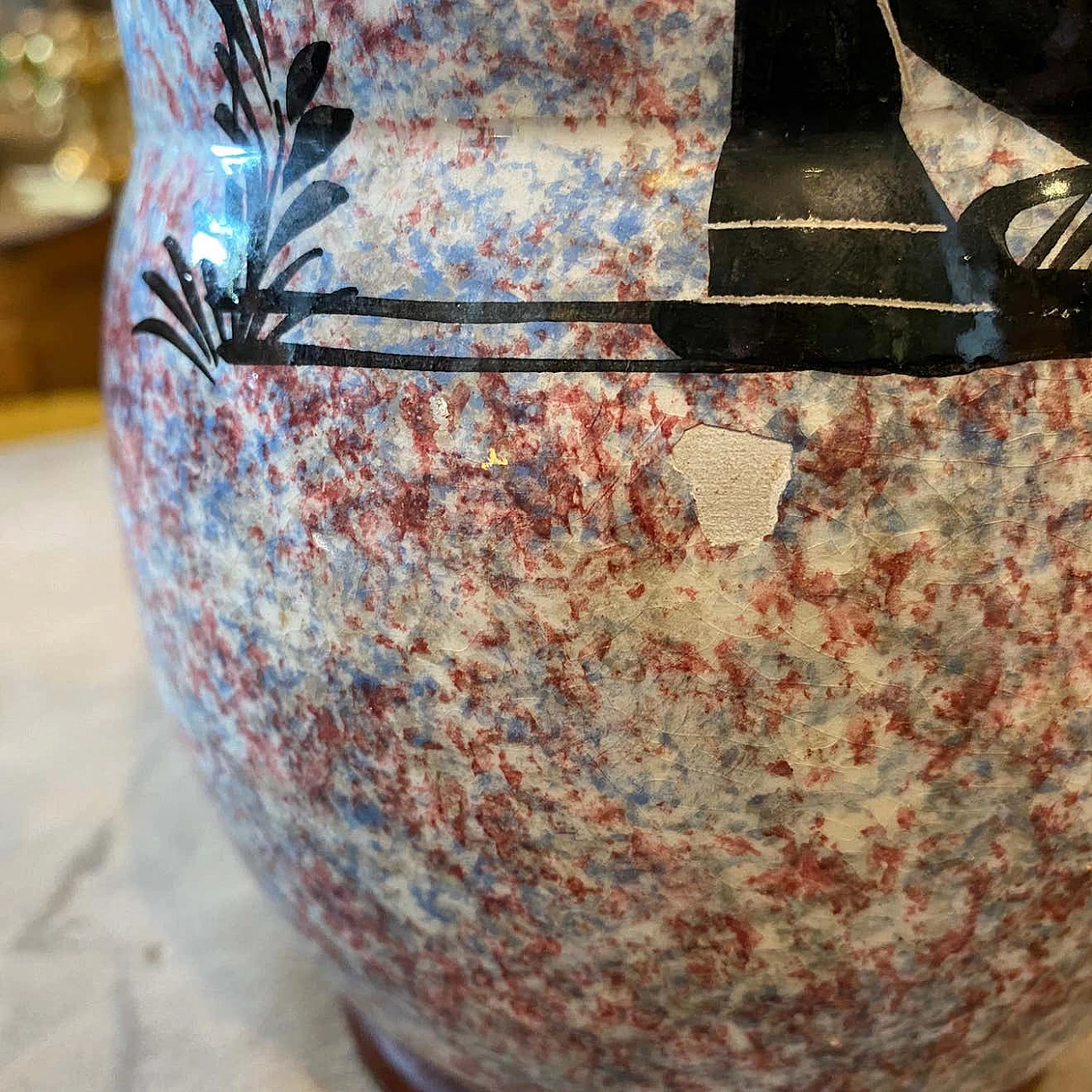 Art Deco vase in ceramic by Bitossi, 30s 1333040