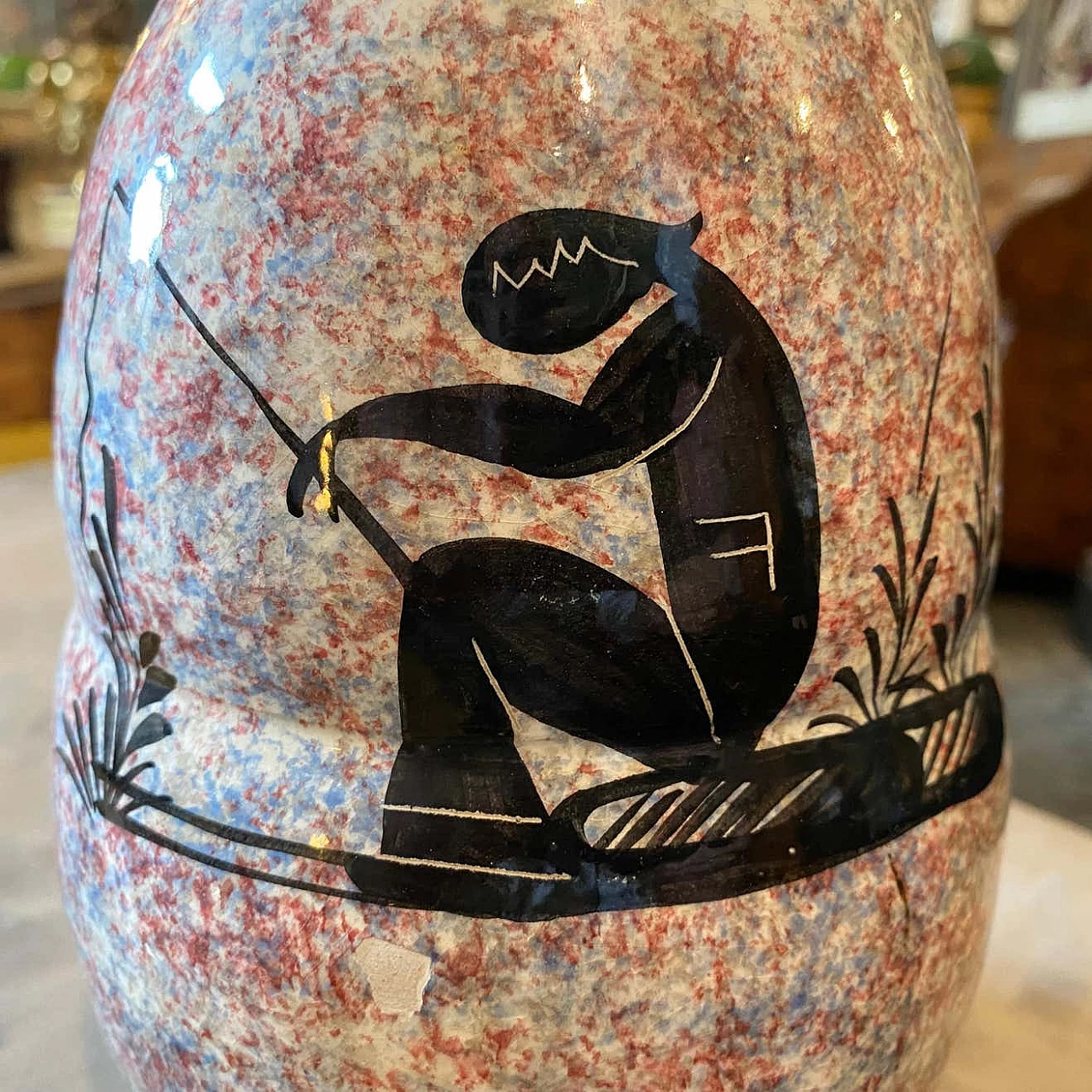 Art Deco vase in ceramic by Bitossi, 30s 1333042