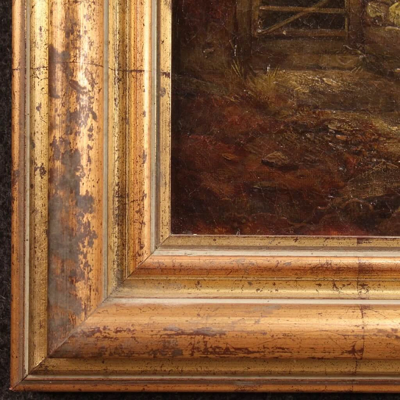 Paesaggio di campagna con casolare, olio su tela, 1854 1333385