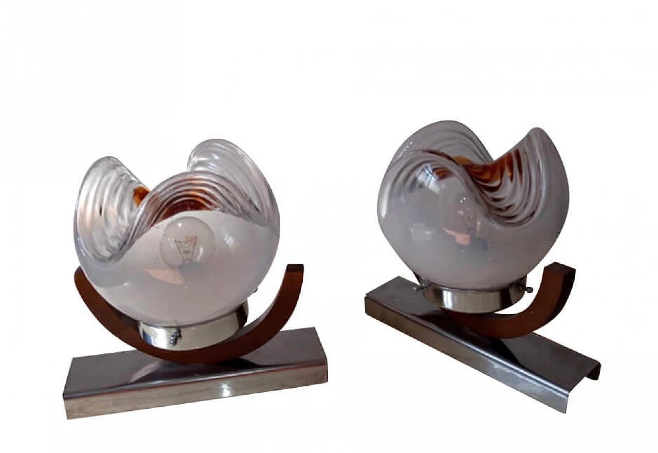 Pair of wall lights by Mazzega in the style of Peill & Putzler, 1970s 1333900