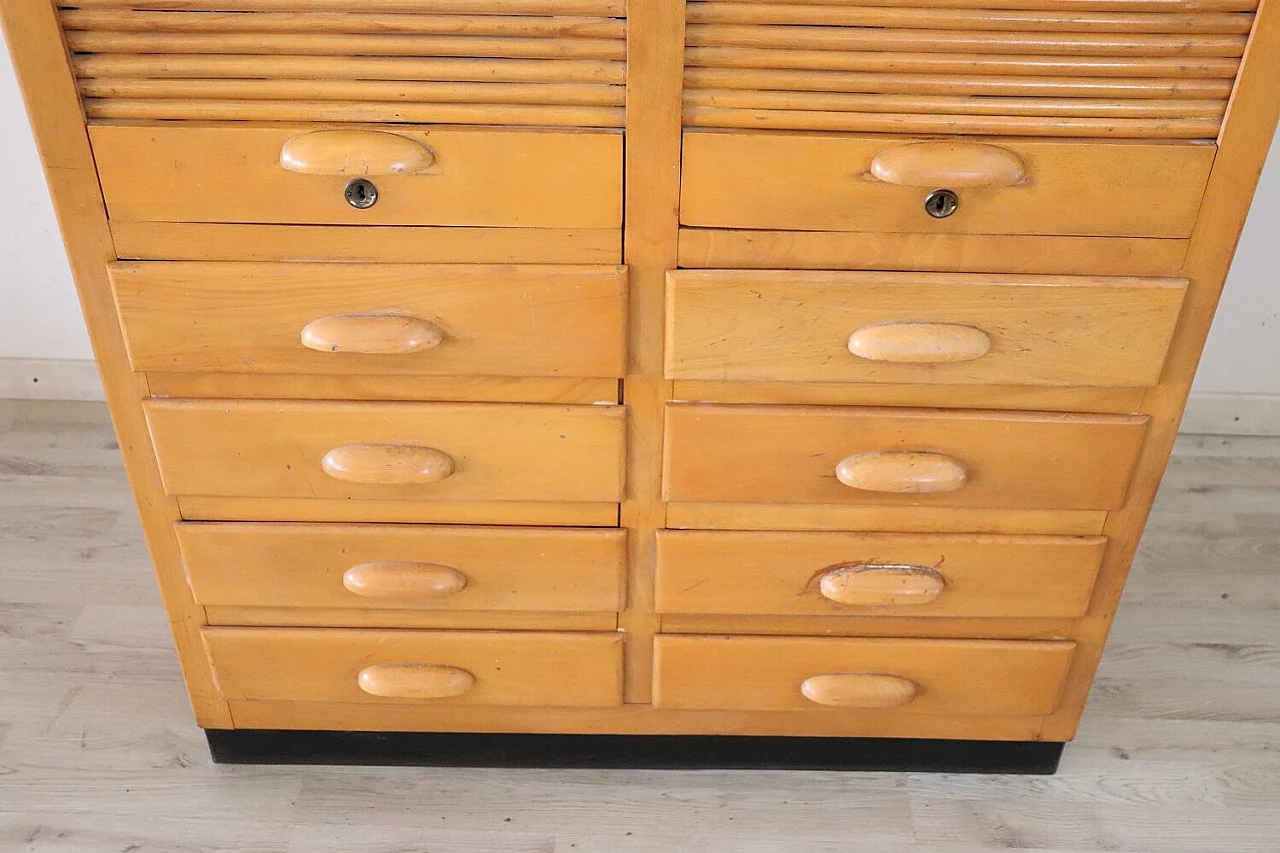 Large beech shutter cabinet, 1940s 1334020