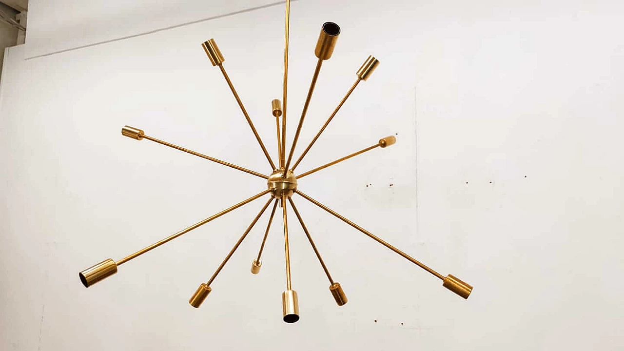 Sputnik 12-light chandelier by Stilnovo, 1960s 1334092
