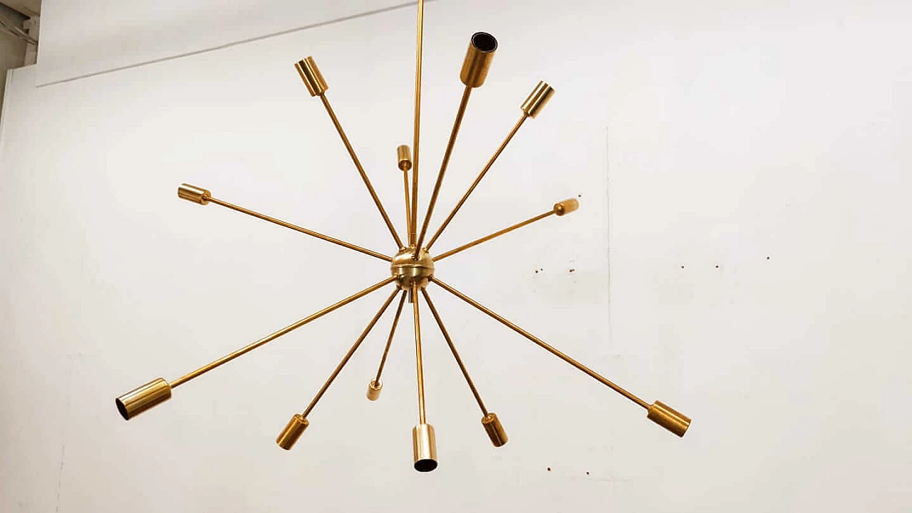 Lampadario Sputnik a 12 luci di Stilnovo, anni '60 1334092