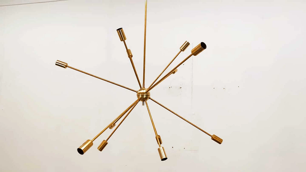 Lampadario Sputnik a 12 luci di Stilnovo, anni '60 1334093