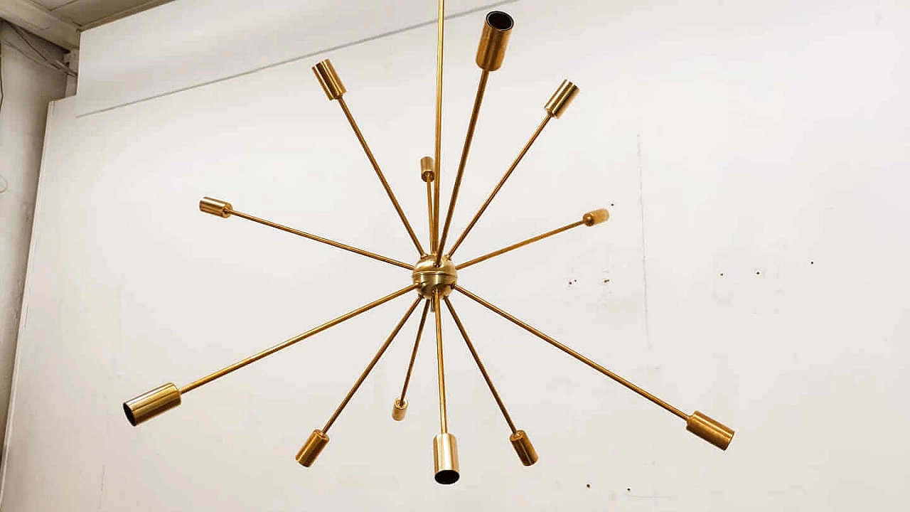 Sputnik 12-light chandelier by Stilnovo, 1960s 1334095