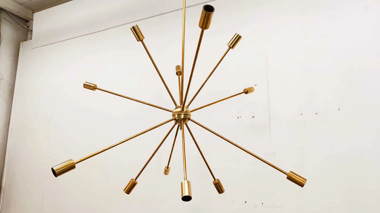 Lampadario Sputnik a 12 luci di Stilnovo, anni '60 1334095
