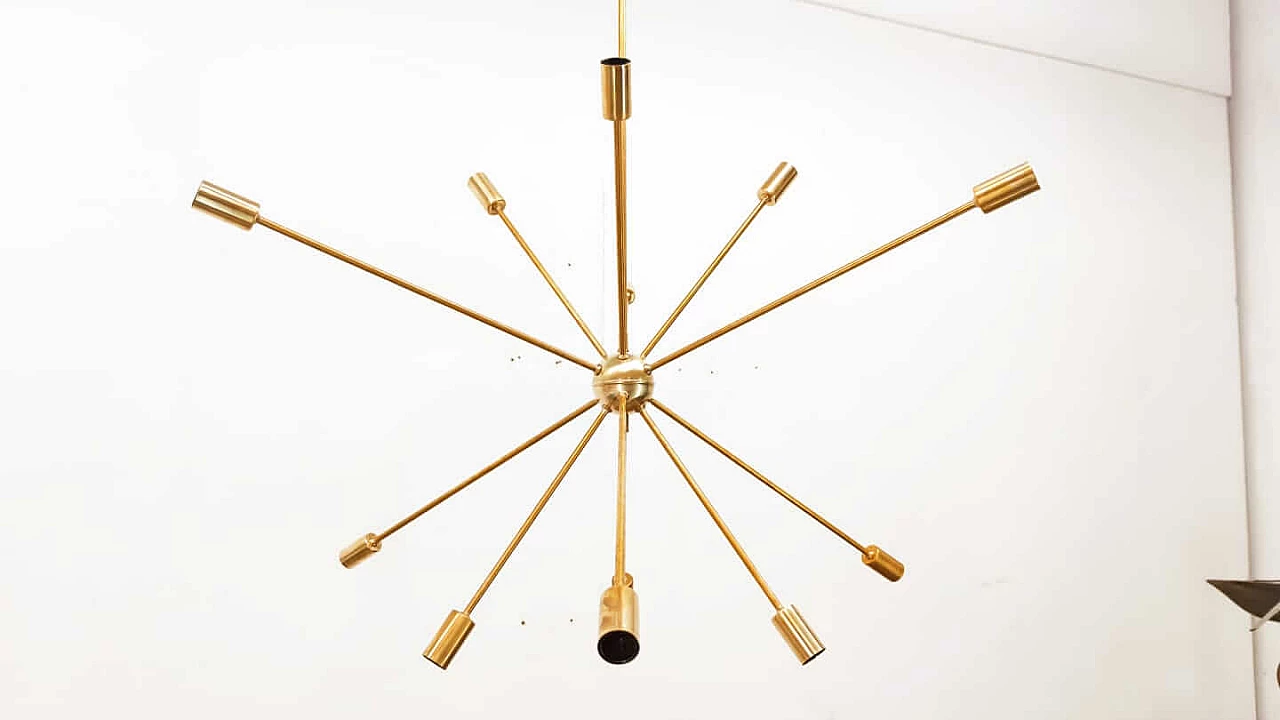Lampadario Sputnik a 12 luci di Stilnovo, anni '60 1334098