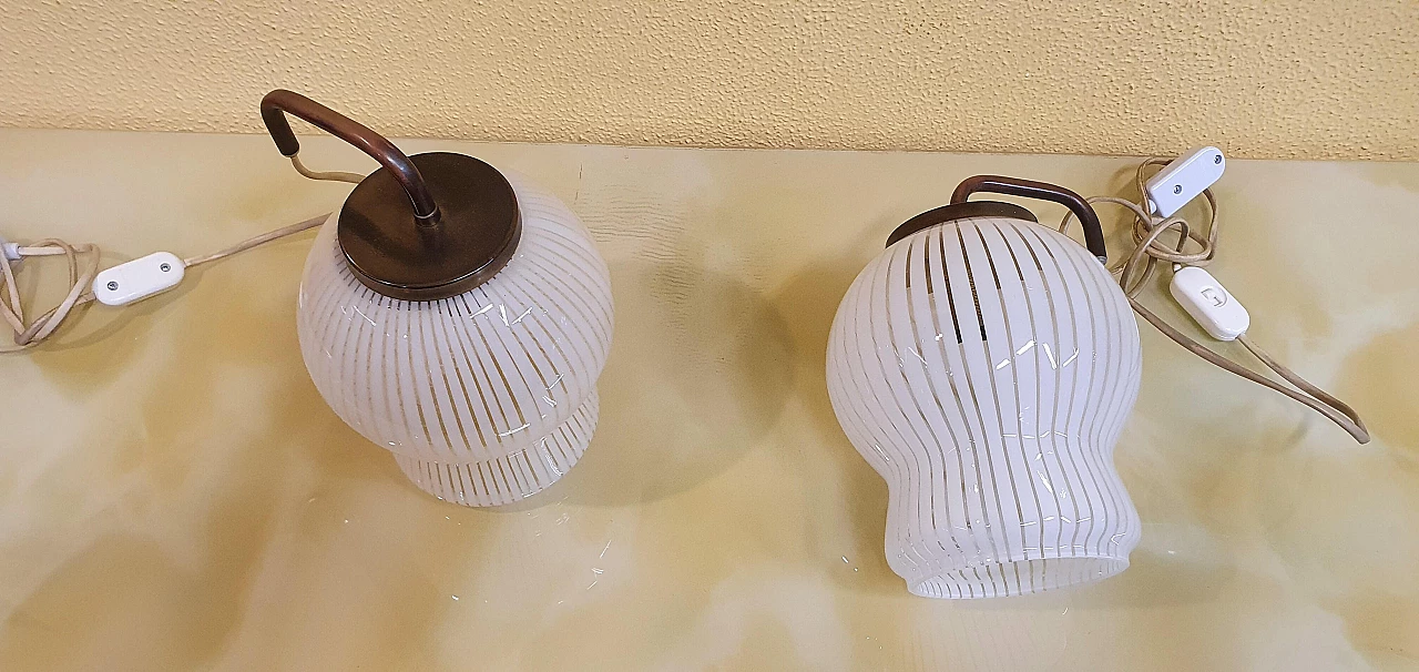 Pair of Murano glass lampshades, 1970s 1334145
