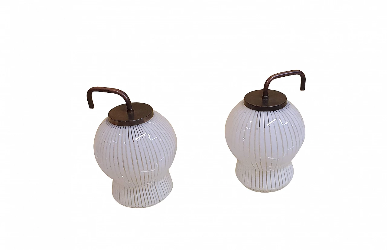 Pair of Murano glass lampshades, 1970s 1334505