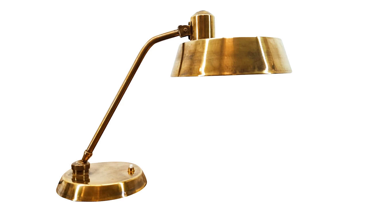 Lampada da tavolo in ottone, anni '60 1334507