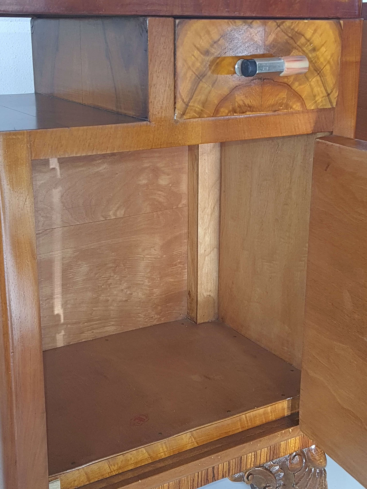 Pair of Art Deco nightstands in zebrano, 1930s 1334766