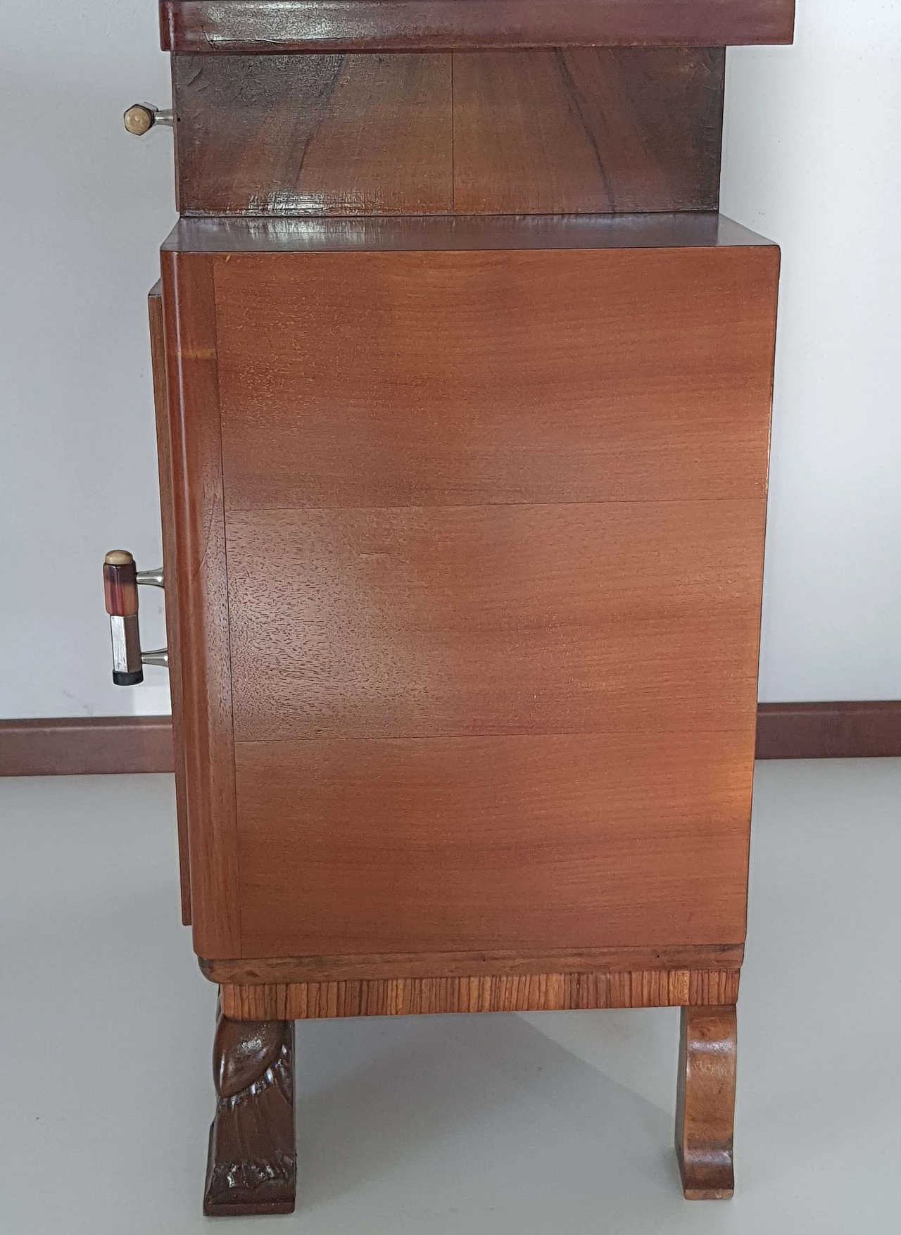 Pair of Art Deco nightstands in zebrano, 1930s 1334768