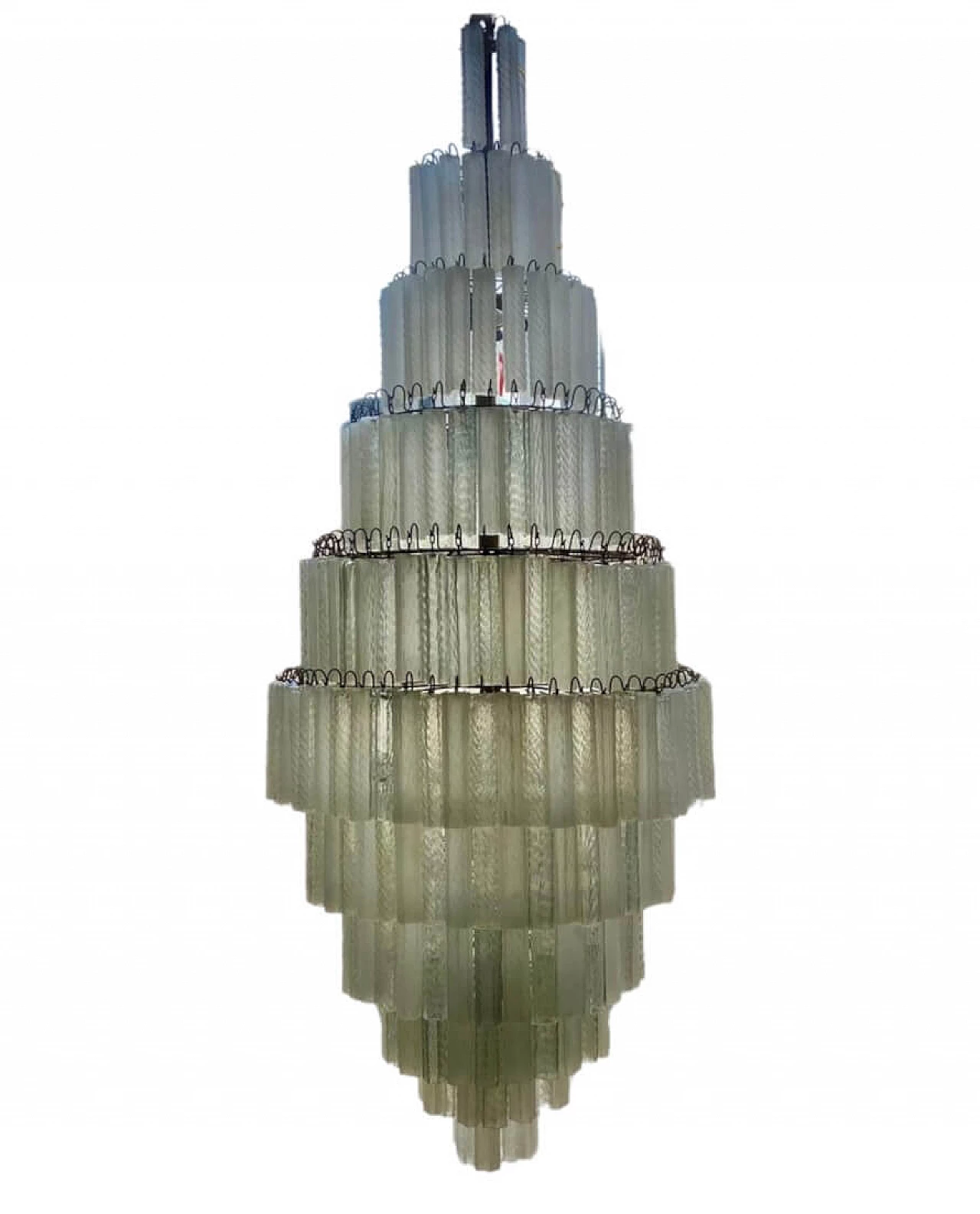 Large Murano glass tube chandelier, 1960s 1334776