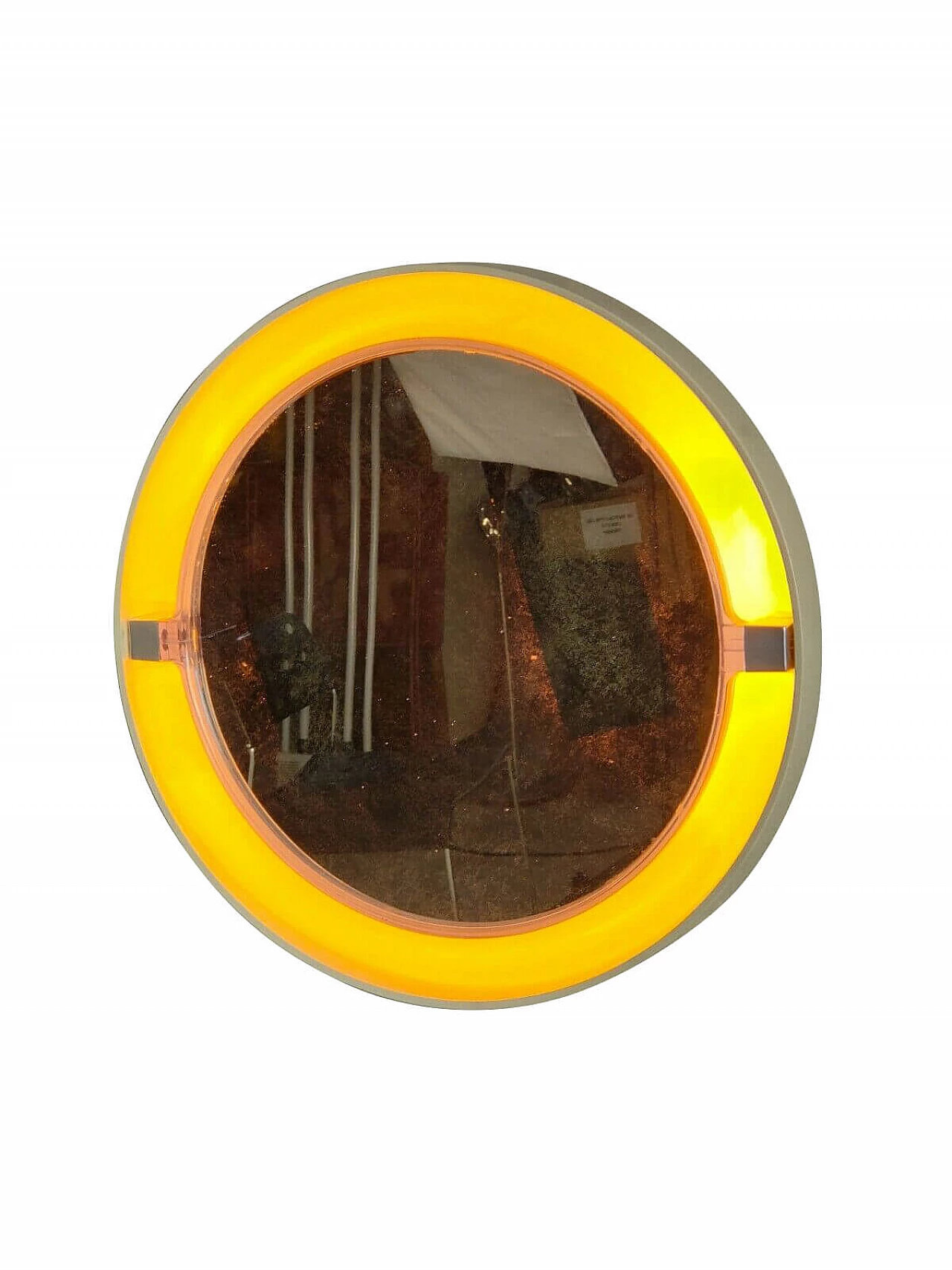 A41 backlit tilting mirror in plastic and glass by Allibert, 70s 1335492