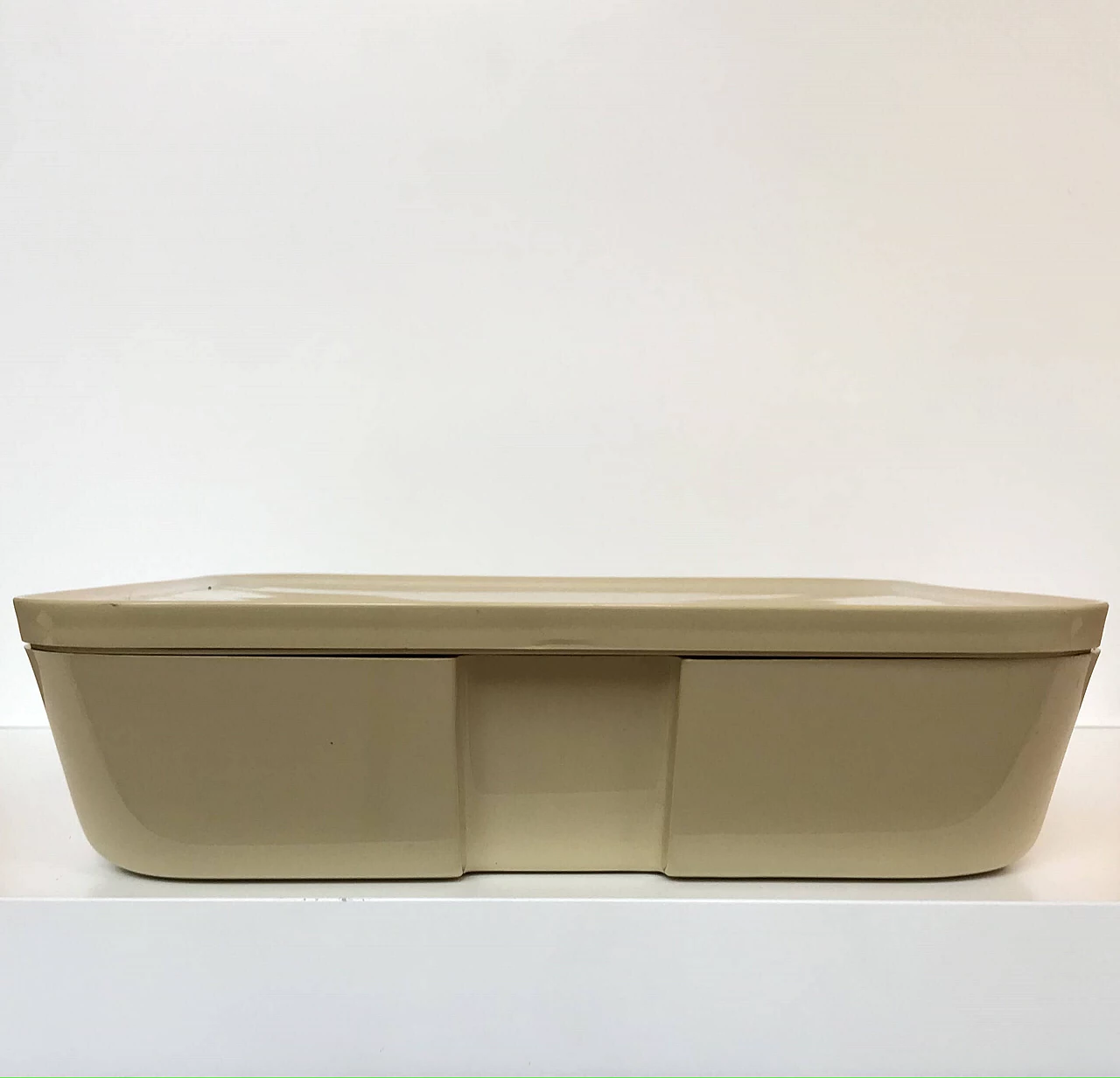 Ivory plastic box by Makio Hasuike for Gedy, 1970s 1335523