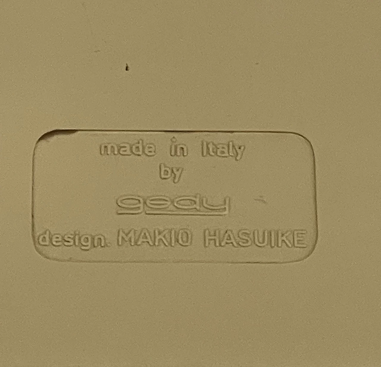 Ivory plastic box by Makio Hasuike for Gedy, 1970s 1335525