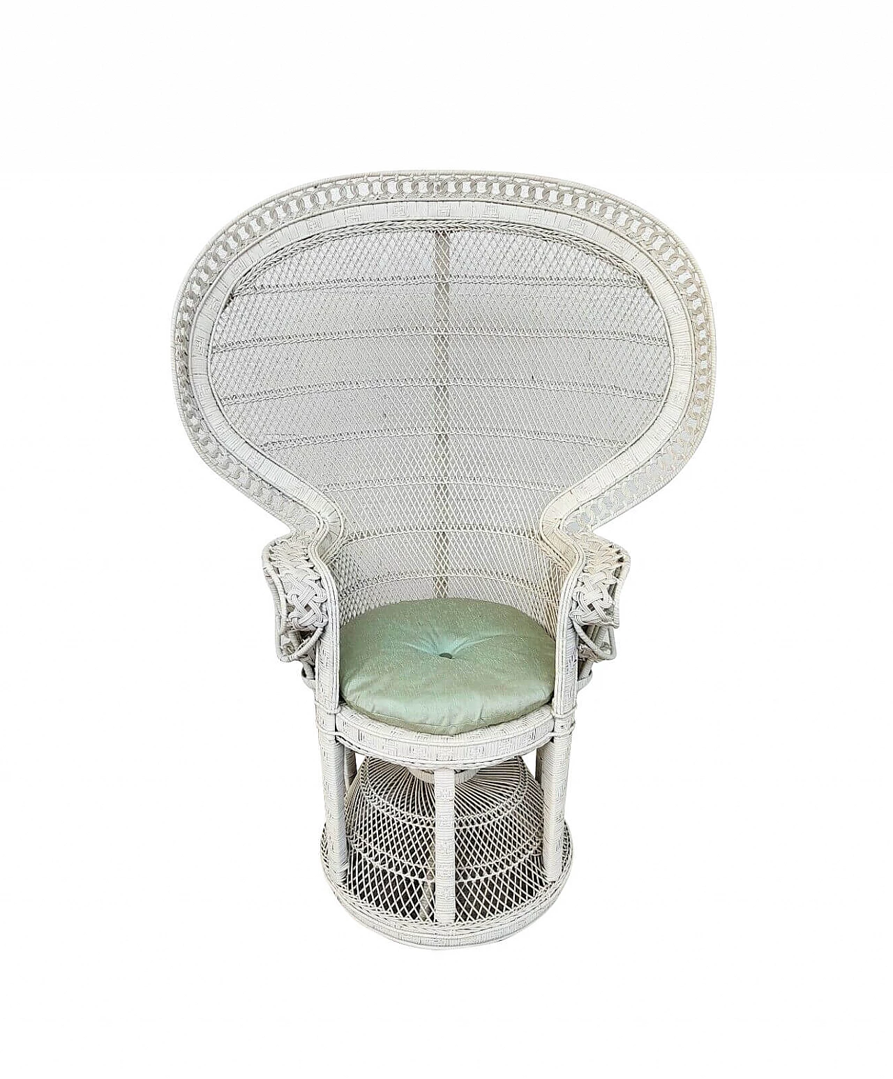 Peacock armchair in wicker and bamboo by Kok Maison, 60s 1335564