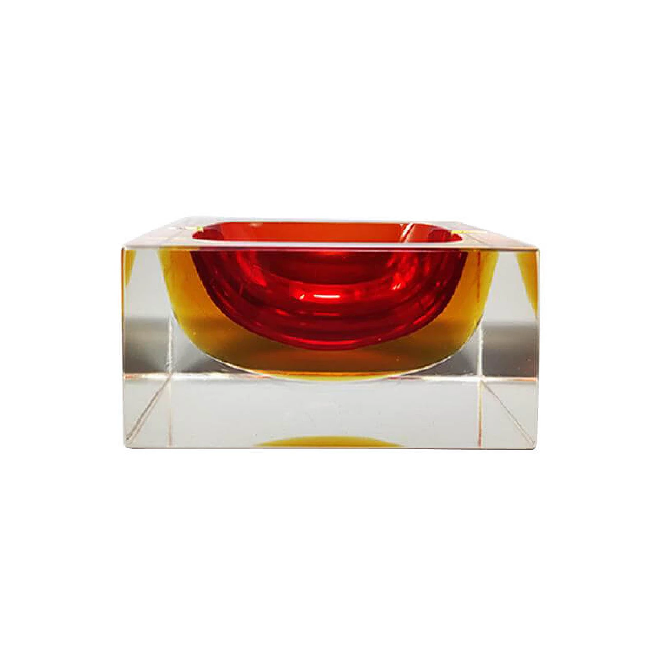 Red and yellow bowl by Flavio Poli for Seguso, 1960s 1337033