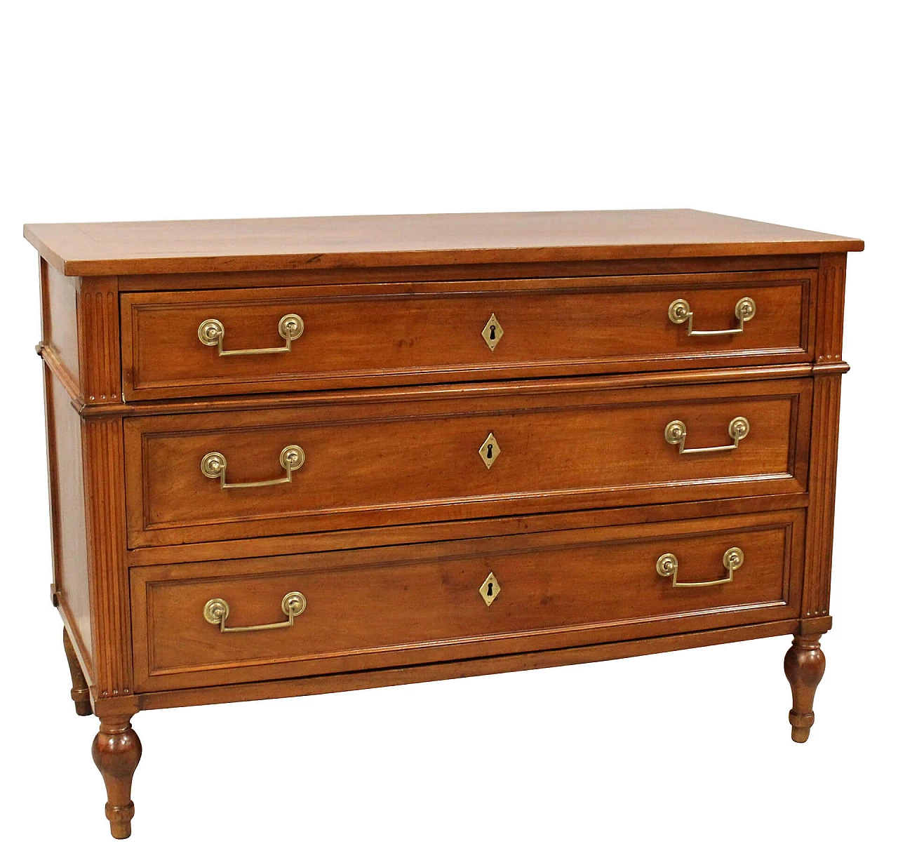 Direttorio chest of drawers in solid walnut, 18th century 1337065