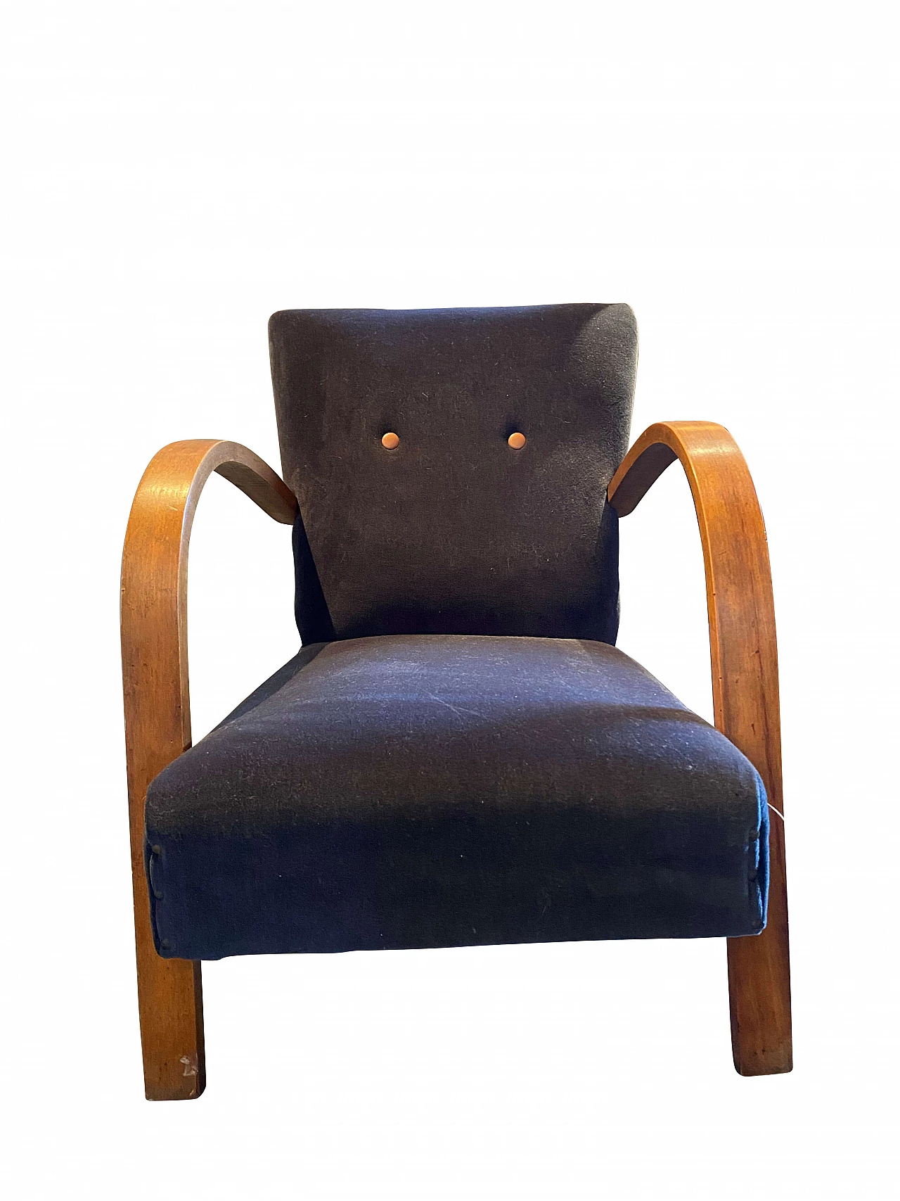 Vespa armchair upholstered in velvet, 1950s 1337131
